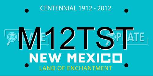 M12TST New Mexico License Plate