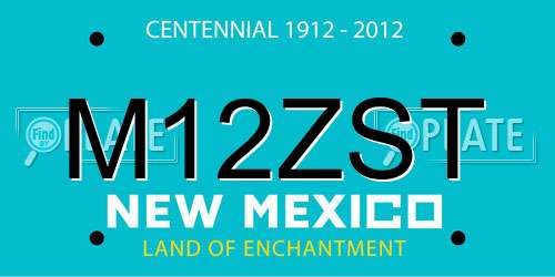 M12ZST New Mexico License Plate