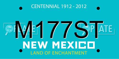 M177ST New Mexico License Plate