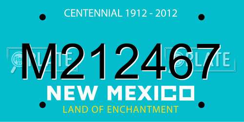 M212467 New Mexico License Plate