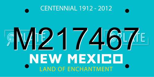 M217467 New Mexico License Plate