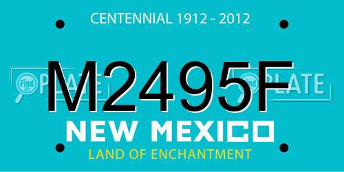 M2495F New Mexico License Plate