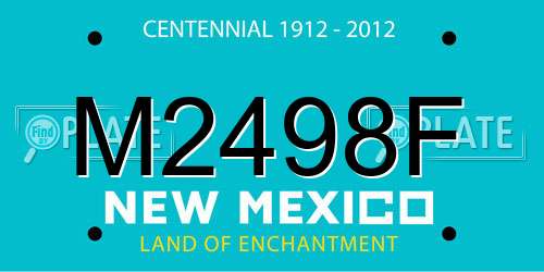 M2498F New Mexico License Plate
