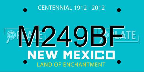 M249BF New Mexico License Plate