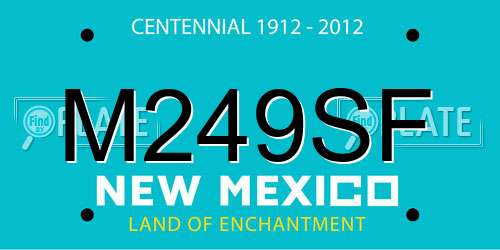M249SF New Mexico License Plate