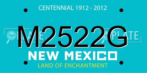 M2522G New Mexico License Plate
