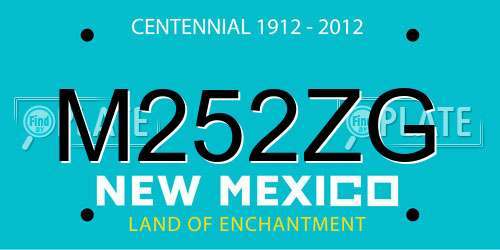 M252ZG New Mexico License Plate