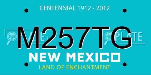 M257TG New Mexico License Plate