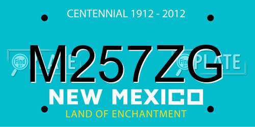 M257ZG New Mexico License Plate
