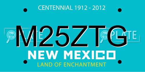 M25ZTG New Mexico License Plate
