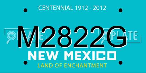 M2822G New Mexico License Plate