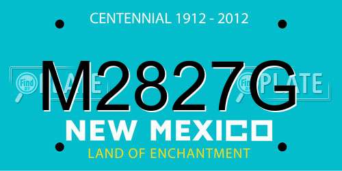 M2827G New Mexico License Plate