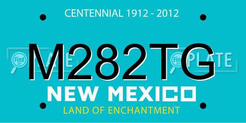 M282TG New Mexico License Plate