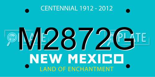 M2872G New Mexico License Plate
