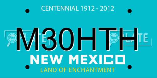 M30HTH New Mexico License Plate