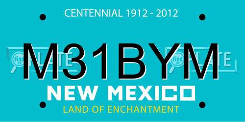 M31BYM New Mexico License Plate