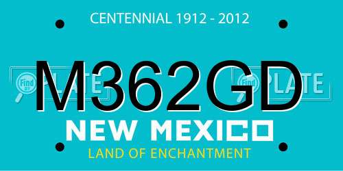 M362GD New Mexico License Plate