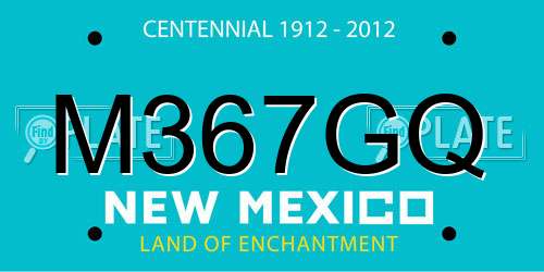M367GQ New Mexico License Plate