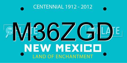 M36ZGD New Mexico License Plate