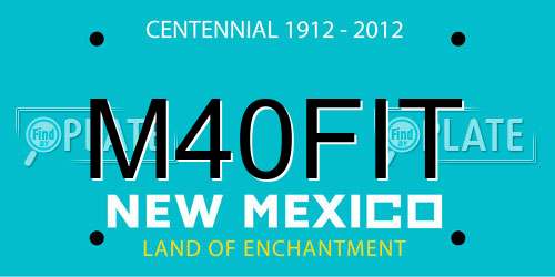 M40FIT New Mexico License Plate