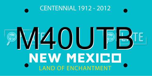 M40UTB New Mexico License Plate