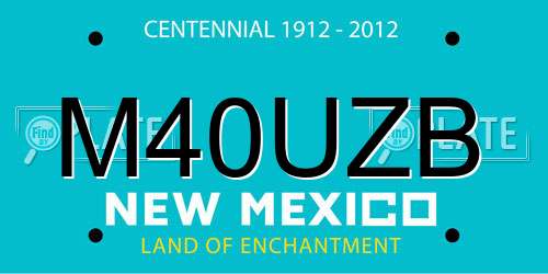 M40UZB New Mexico License Plate