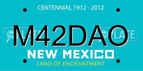 M42DAO New Mexico License Plate
