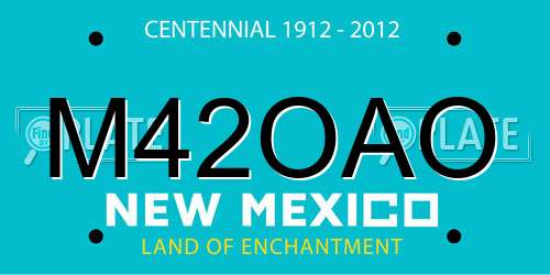 M42OAO New Mexico License Plate