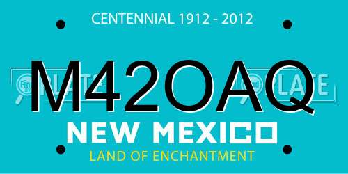 M42OAQ New Mexico License Plate