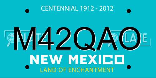 M42QAO New Mexico License Plate