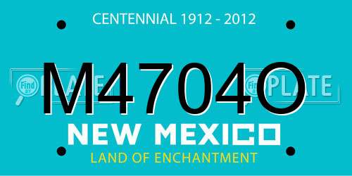 M4704O New Mexico License Plate