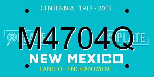 M4704Q New Mexico License Plate