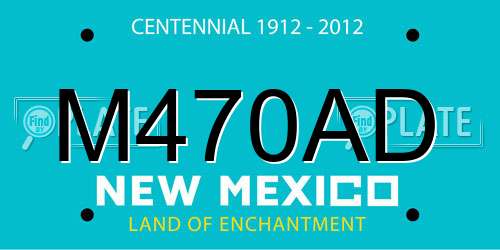 M470AD New Mexico License Plate