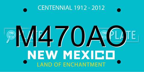 M470AO New Mexico License Plate