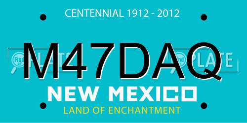 M47DAQ New Mexico License Plate