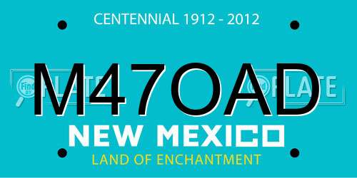 M47OAD New Mexico License Plate