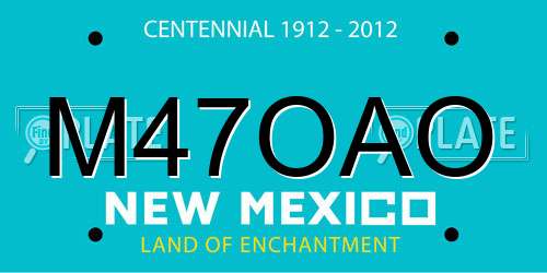 M47OAO New Mexico License Plate
