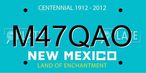 M47QAO New Mexico License Plate
