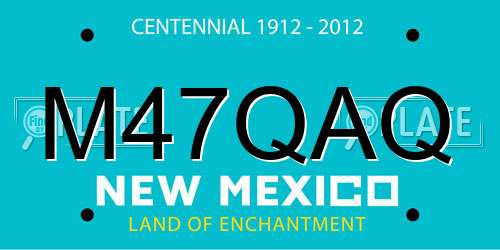 M47QAQ New Mexico License Plate