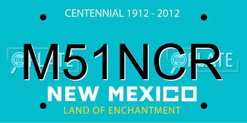 M51NCR New Mexico License Plate