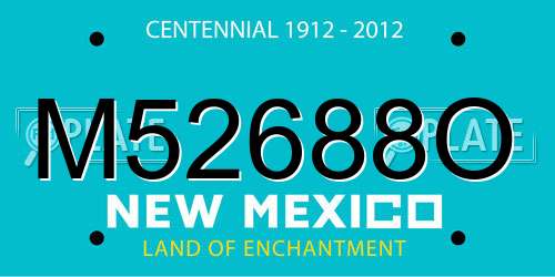 M52688O New Mexico License Plate