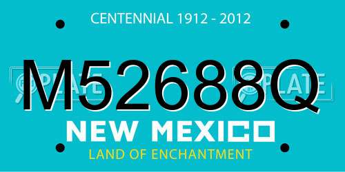 M52688Q New Mexico License Plate