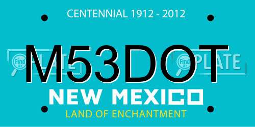 M53DOT New Mexico License Plate