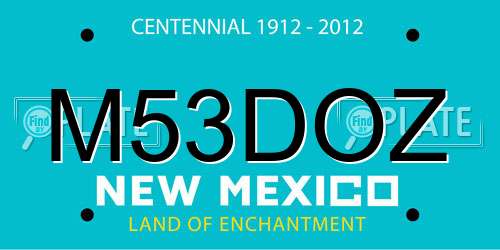 M53DOZ New Mexico License Plate