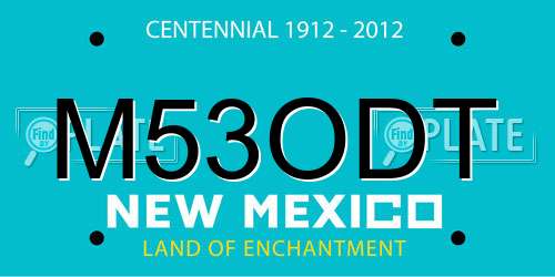 M53ODT New Mexico License Plate