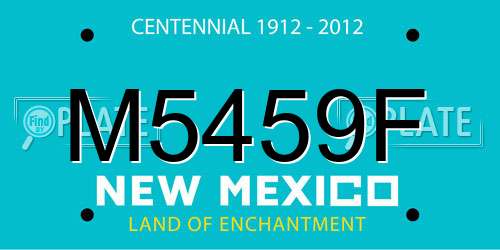 M5459F New Mexico License Plate