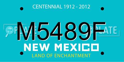 M5489F New Mexico License Plate