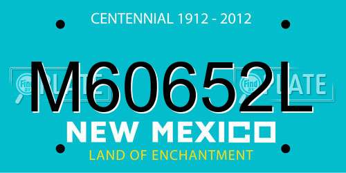 M60652L New Mexico License Plate