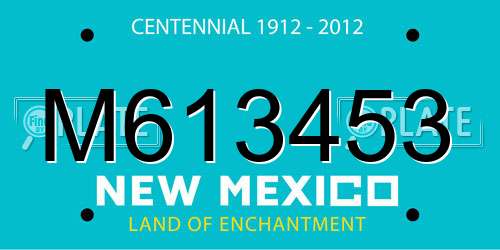 M613453 New Mexico License Plate