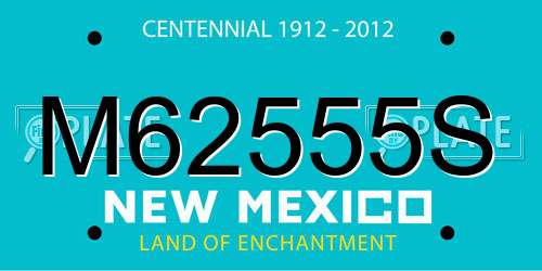 M62555S New Mexico License Plate
